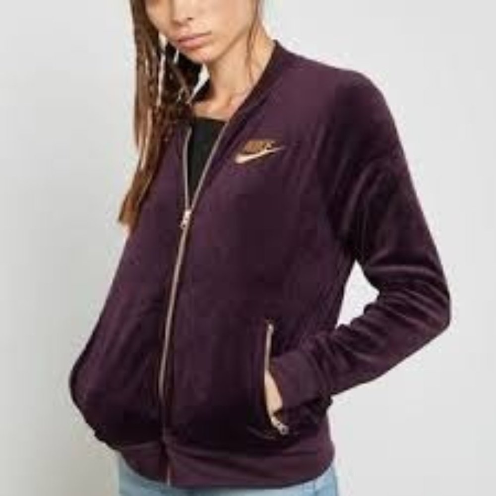 Nike Velour Track Jacket Purple / Gold  Womens size 1X